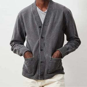 Todd Snyder Men’s Black Sand ColorWay Cardigan FashionCore Button Crewneck